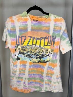 Vintage 1984 Led Zeppelin Tie-Dye Band Tee | Authentic Myth Gem License